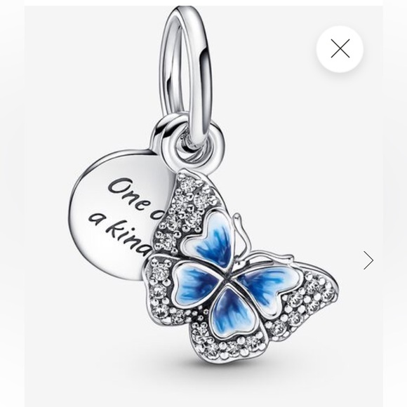 🦋💙BLUE BUTTERFLY DANGLE & SPARKLING CHARM SET💙🦋SPECIAL OFFER AVAILABLE BELOW - Picture 5 of 12